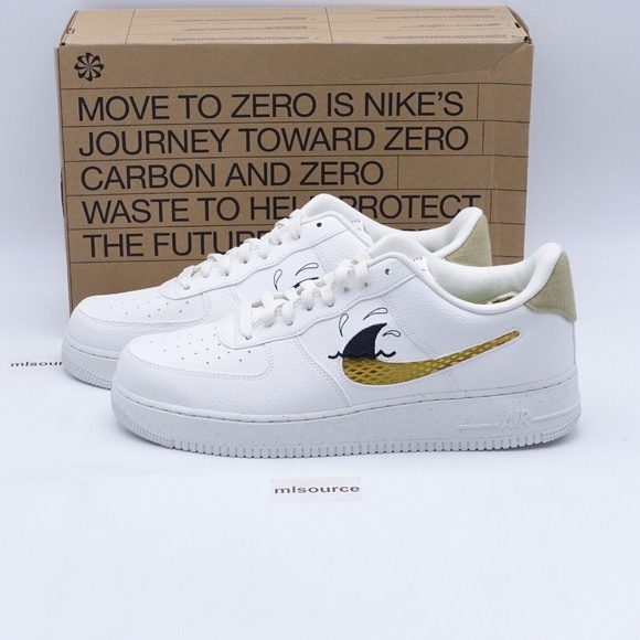 NEW Nike Air Force 1 '07 LV8 Sun Club Sneakers DM0117-100 Sail/Sanded - Picture 1 of 9
